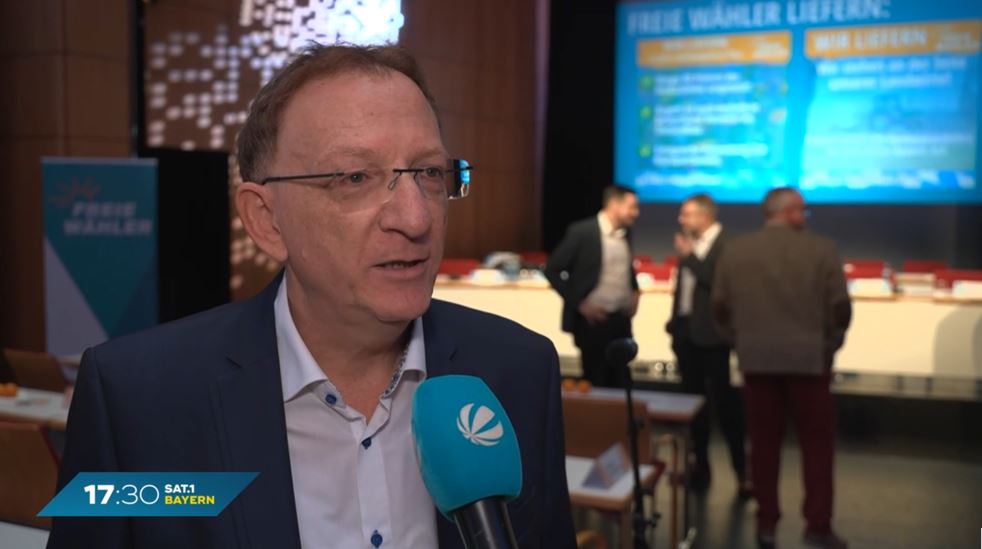 Klaus Hamal im SAT1 Interview bei den Freien Wählern zum Thema Energie, Balkonkraftwerk